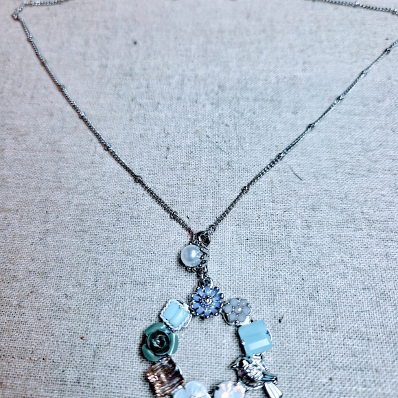 Bohemian Silver and Blue Pendant Necklace - Picture 3 of 4